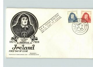 Scarce Staehle Cachet,  Ireland,  Mother Mary Aikenhead,  1958 With Enclosure
