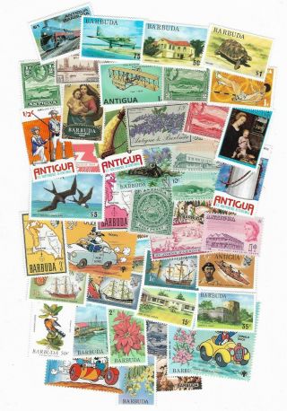 P018/0] 100 Different Antigua And Barbuda Packet