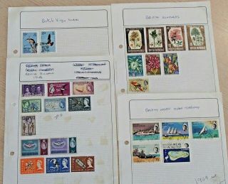 British Colonies,  Bulk Mixed Lot 4 Pages Of Collectable Stamps - Unchecked - B5