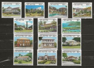 St.  Kitts,  Tourism Set,  Parts I And Ii Mh