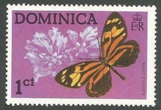 Dominica Scott 428,  Butterfly,  Lycorea Ceres,  Fg,  Lh,  1975