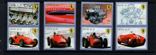 Nevis 1589 - 92 (2010 Ferrari Set) Vfmnh Cv $7.  75