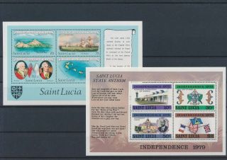Lk73494 St Lucia Independence Landscapes Sheets Mnh