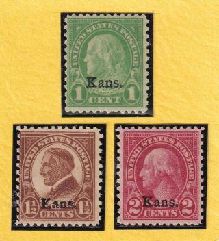 Us Stamp Sc 658 - 60 1 - 2c 1929 Lh.  Cv$10.  00 182