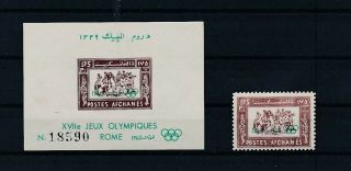 D279392 Olympics Rome 1960 Mnh,  Imperforate S/s Afghanistan