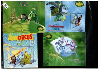 Palau - Mnh - Disney - 4 S/s - Insects,  Butterfly,  Bugs