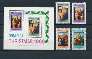 D279373 Christmas 1969 Paintings Madonna & Child Mnh,  S/s Dominica