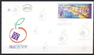 Israel Fdc 13.  05.  1998 Israel 98 World Stamp Exhibition M.  5.  C Labels Full Set F3