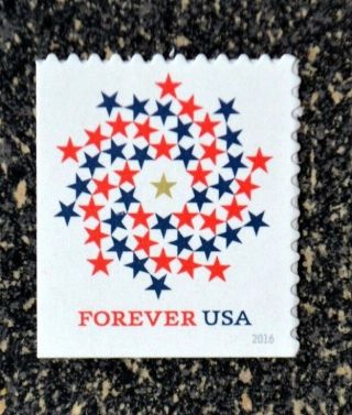 2016usa 5131 Forever Patriotic Spiral - Booklet Single Nh Self Adhesive