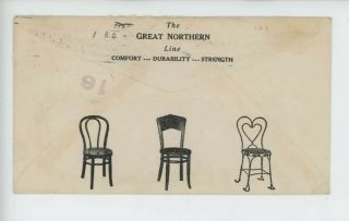 Mr Fancy Cancel Great Northern Chair Co Chicago Ill 1938 Cvr 318