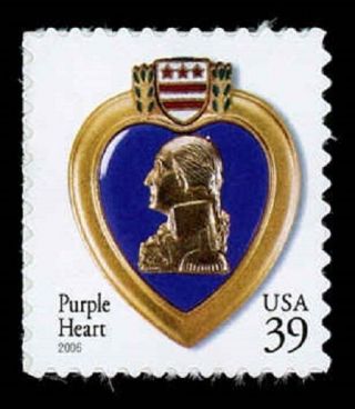 2006 39c Purple Heart,  The Medal For The Combat Wounded Scott 4032 F/vf Nh
