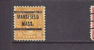 Massachusetts Precancels: Mansfield 212 - Better Type (cv $5)