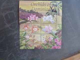 2004 Dominica Orchids Of Dominica 6 Stamp Mini Sheet Mnh