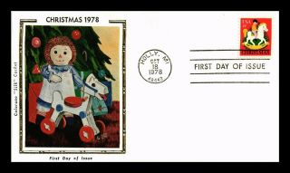 Us Cover Christmas Hobby Horse Raggedy Ann Doll Toys Fdc Colorano Silk Cachet