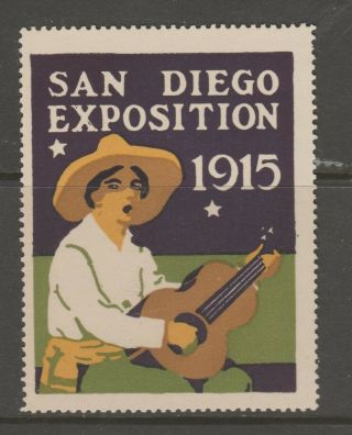 Pan Pacific Expo California 1915 San Diego 7 - 12 - Mlh Gum - Larger Size Stamp