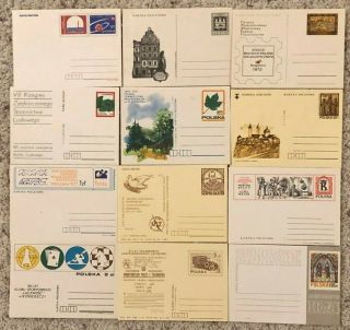 Poland - Set Of 12 Printed Stamps Postcards - 2019 - 14