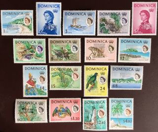 Dominica 1968 Associated Statehood Set $1.  20 Tone Spot $2.  40 Mlh Rest Mnh