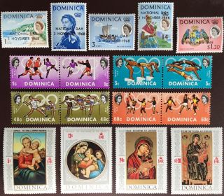 Dominica 1968 3 Commemorative Sets Olympics Mh Rest Mnh