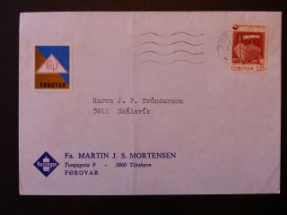 1977 Commercial Cover From Torshavn To Skalavik Faroe Islands Domestic Mail Gas