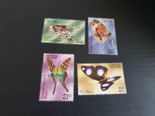 Nevis 1983 Sg 105 - 108 Butterflies (2nd Series) Specimen Set Mnh