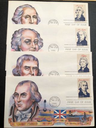 Fdc 2216 - 2219 Gillcraft,  Presidents Unaddressed,  36 Covers