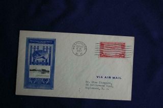 Trans - Pacific Airmail China Clipper 50c Stamp Fdc Ioor Cachet Sc C22 11688