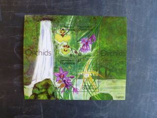 2007 Dominica Orchids 4 Stamp Mini Sheet Mnh