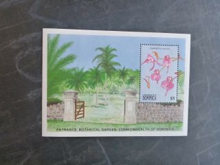 1989 Dominica Orchids Stamp Mini Sheet Mnh 2