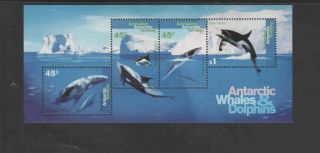 Australia L95 - L97a 1995 Whales & Dolphins Vf Nh O.  G S/s