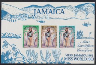 Jamaica 207a 1964 Mnh Miss World 1963 Souvenir Sheet