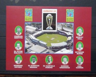 Barbados 2007 World Cup Cricket Miniature Sheet Mnh