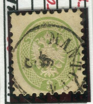 Italy; Lombardy Venetia 1864 Classic Perf 9.  5.  Issue Fine 3sl.  Postmark