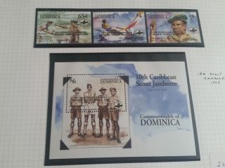 Dominica 1995 Sg 1934 - 1936 & Ms1937 18th World Scout Jamboree Mnh