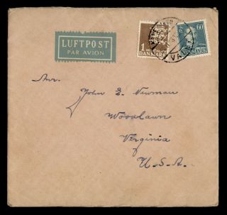 Dr Who 1948 Denmark To Usa Air Mail C125621