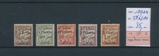 Lk85984 Lebanon 1924 Taxation Stamps Overprint Mh Cv 35 Eur