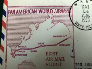 USA,  1953 Pan American Airways First Flight Wake Island to Vietnam 3