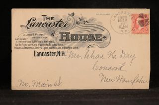 Hampshire: Lancaster 1898 The Lancaster House Hotel Advertising Cover