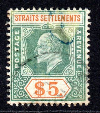 Straits Settlements 5 Dollar Stamp C1902 - 03 Sg121