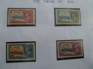 Antigua 1935 Jubilee Set Of 4 M.  H