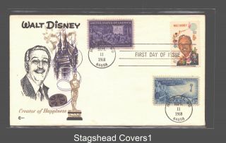 A2zed Fdc 11 Sep 1968 1355 Walt Disney Creator Of Happines Marceline Mo