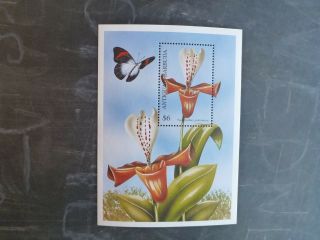 1997 Antigua & Barbuda Orchids Of The World Stamp Mini Sheet Mnh