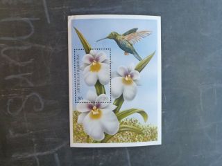 1997 Antigua & Barbuda Orchids Stamp Mini Sheet Mnh