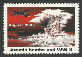 Atomic Bombs End Ww Ii Enola Gay Boeing B - 29 Superfortress Bomber Stamp Nh