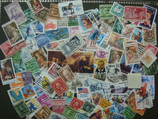 190 Plus Usa And Canada Postage Stamps From North America -