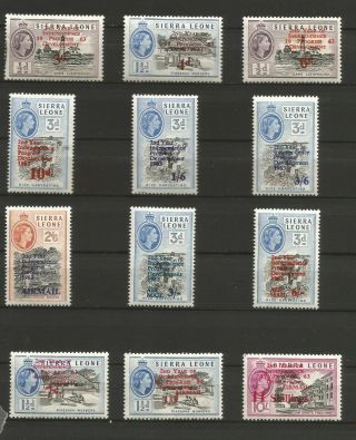 Sierra Leone 1963 2nd Year Of Ind.  Lightly Mounted Set To 11/ -