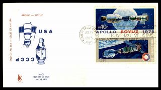 Mayfairstamps Us Fdc 1975 Florida Apollo Soyuz End Of The Era Vertical Pair Firs