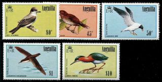 Herrickstamp Anguilla Sc.  631 - 32,  634 - 35,  639 Birds Ii Stamps Nh