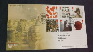 2015 The Great War 6 Gb Stamps First Day Cover Tallents House Shs Fd5h