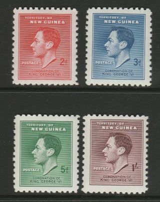 Guinea 1937 Coronation Set Sg 208 - 211 Mnh.
