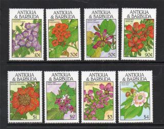 Antigua & Barbuda Mnh 1988 Sg1213 - 1220 Flowering Trees